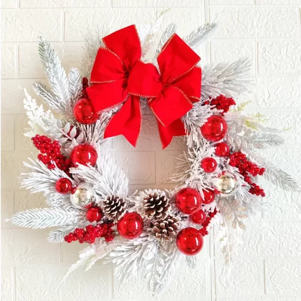 Christmas Wreath for Front Door Christmas Vine Hanging Garland Decoration Flower Garland Outdoor Home Decor Christmas Decoration - Image 12