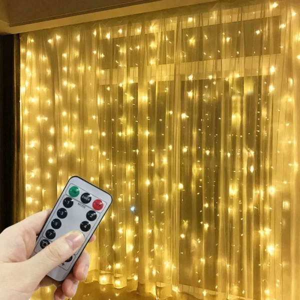 3/4/6M LED Curtain Lights Fairy Garland on the Window USB 8 Modes Light String Christmas Wedding Party Festoon Home Decoration - Image 15