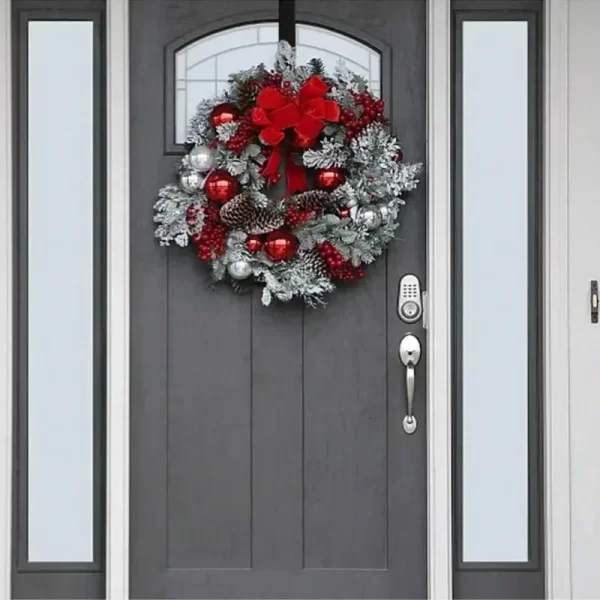 Christmas Wreath for Front Door Christmas Vine Hanging Garland Decoration Flower Garland Outdoor Home Decor Christmas Decoration - Image 4