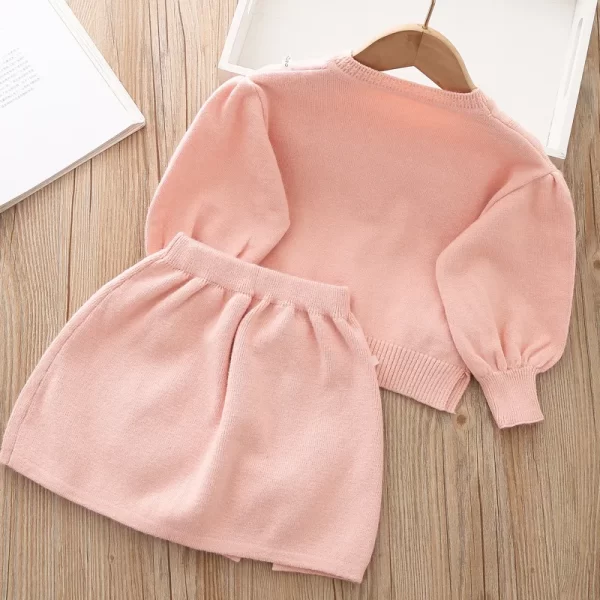 Girls Clothing Set 2-piece Long sleeved Sweater Set Autumn/Winter Sweatshirt+Skirt Set Childrens Clothing for the Start of Schoo - Image 11