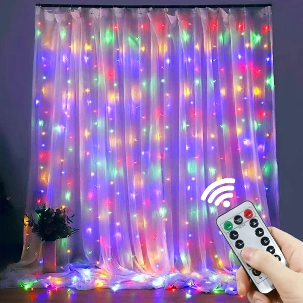 3/4/6M LED Curtain Lights Fairy Garland on the Window USB 8 Modes Light String Christmas Wedding Party Festoon Home Decoration - Image 8