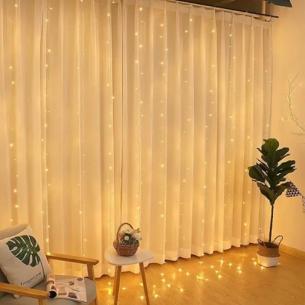 3/4/6M LED Curtain Lights Fairy Garland on the Window USB 8 Modes Light String Christmas Wedding Party Festoon Home Decoration - Image 16