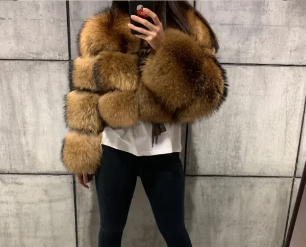 Super Hot Winter Women Luxury Thick Real Raccoon Fur Coat Natural Fox Fur Jacket Plus Size Furry Jackets Female Vest - Image 21