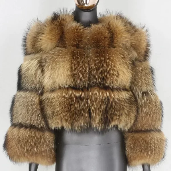 Super Hot Winter Women Luxury Thick Real Raccoon Fur Coat Natural Fox Fur Jacket Plus Size Furry Jackets Female Vest - Image 14